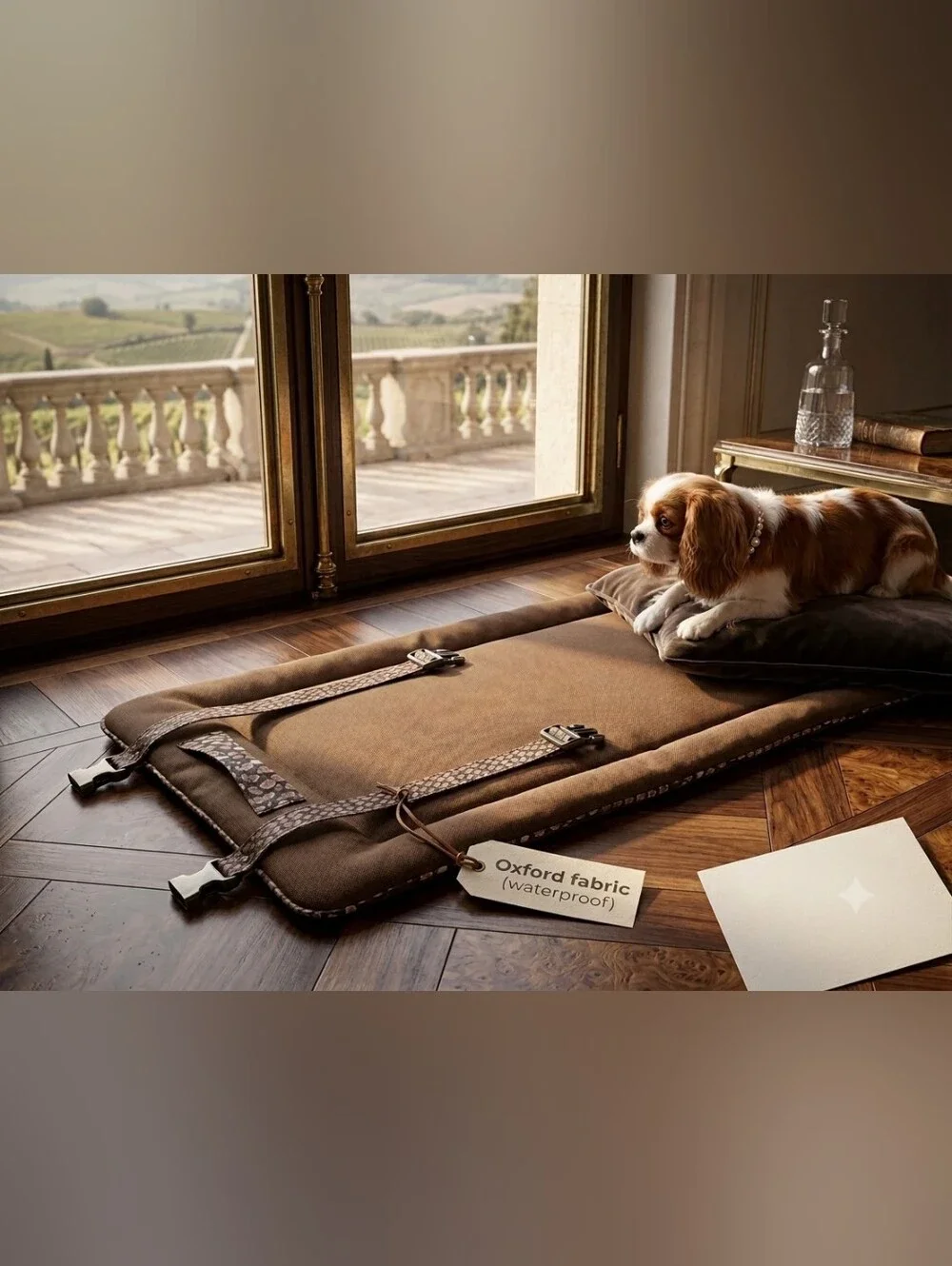 Brown Roll-Up Pet Travel Mat